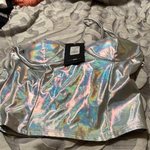Iridescent crop top